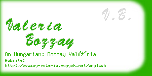 valeria bozzay business card